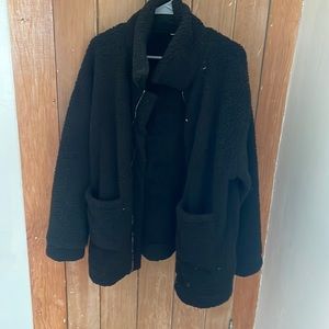Black teddy bear jacket size XL